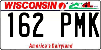 WI license plate 162PMK