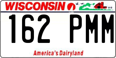 WI license plate 162PMM