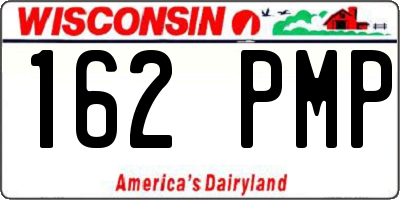 WI license plate 162PMP