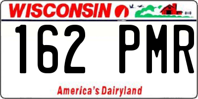WI license plate 162PMR