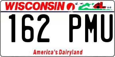 WI license plate 162PMU