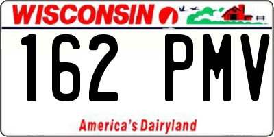 WI license plate 162PMV