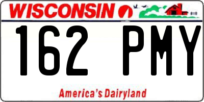 WI license plate 162PMY