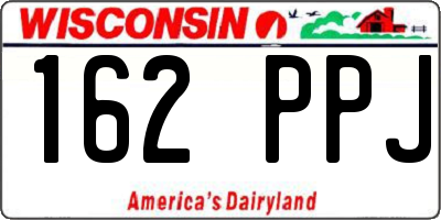 WI license plate 162PPJ