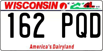 WI license plate 162PQD