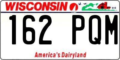 WI license plate 162PQM