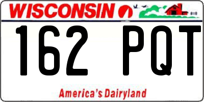 WI license plate 162PQT