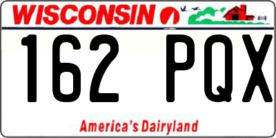 WI license plate 162PQX