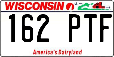 WI license plate 162PTF