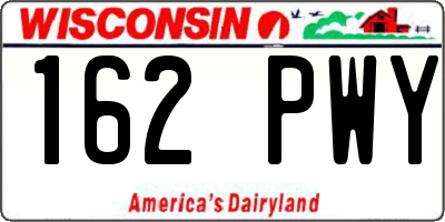 WI license plate 162PWY