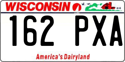WI license plate 162PXA