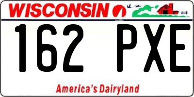 WI license plate 162PXE