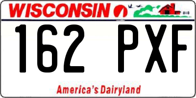 WI license plate 162PXF