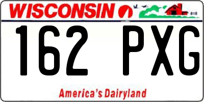 WI license plate 162PXG
