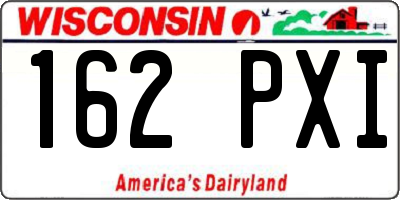 WI license plate 162PXI