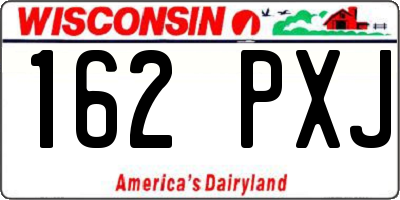 WI license plate 162PXJ