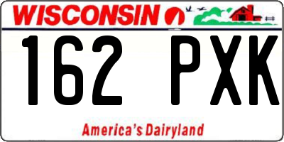 WI license plate 162PXK