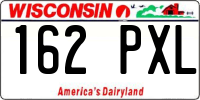 WI license plate 162PXL