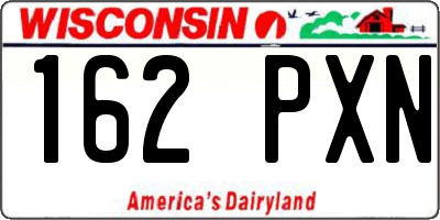 WI license plate 162PXN