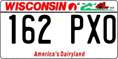 WI license plate 162PXO