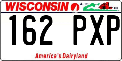 WI license plate 162PXP