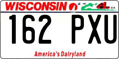WI license plate 162PXU