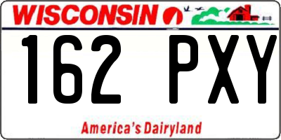 WI license plate 162PXY