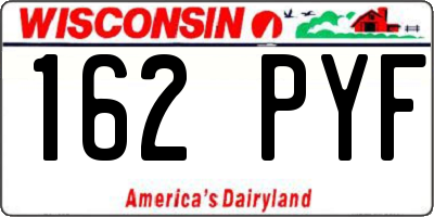 WI license plate 162PYF