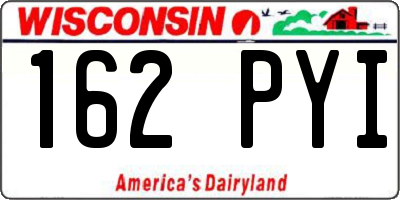 WI license plate 162PYI