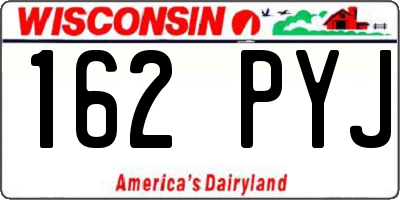 WI license plate 162PYJ