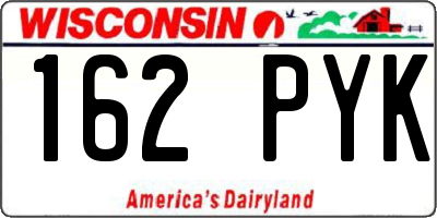WI license plate 162PYK