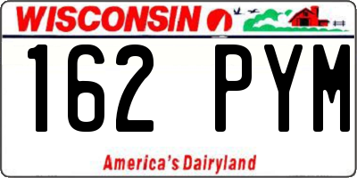 WI license plate 162PYM