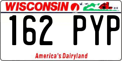 WI license plate 162PYP