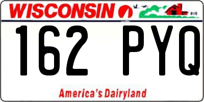 WI license plate 162PYQ