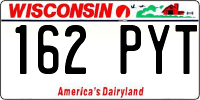 WI license plate 162PYT