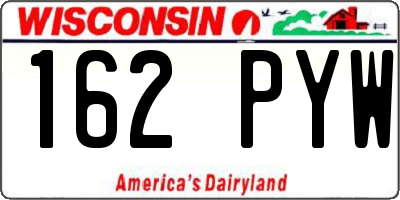 WI license plate 162PYW