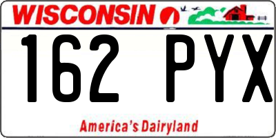 WI license plate 162PYX