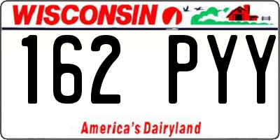 WI license plate 162PYY