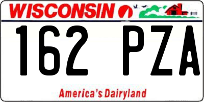WI license plate 162PZA