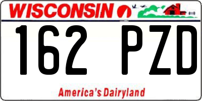 WI license plate 162PZD
