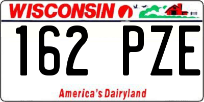 WI license plate 162PZE