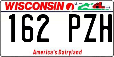 WI license plate 162PZH
