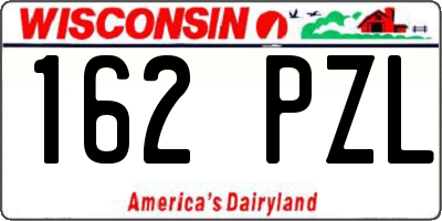 WI license plate 162PZL