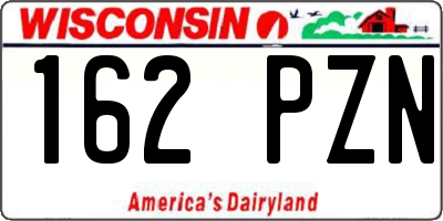 WI license plate 162PZN