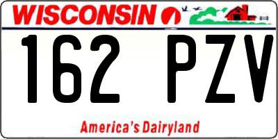 WI license plate 162PZV