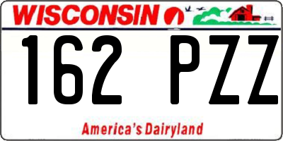 WI license plate 162PZZ