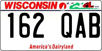 WI license plate 162QAB