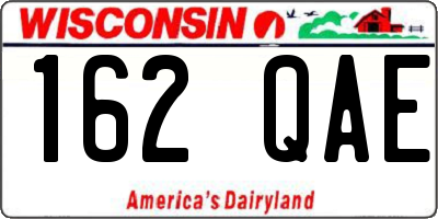 WI license plate 162QAE