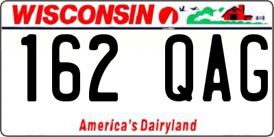 WI license plate 162QAG