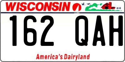 WI license plate 162QAH
